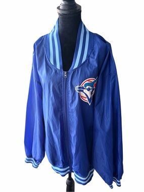 Vintage 1990’S MLB TORONTO BLUE JAYS Baseball Windbreaker Jacket Men’s Size XL